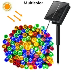 Enchanting LED Solar String Lights - 7m, 50 Waterproof Fairy Lights with 8 Twinkling Modes (Multicolor)