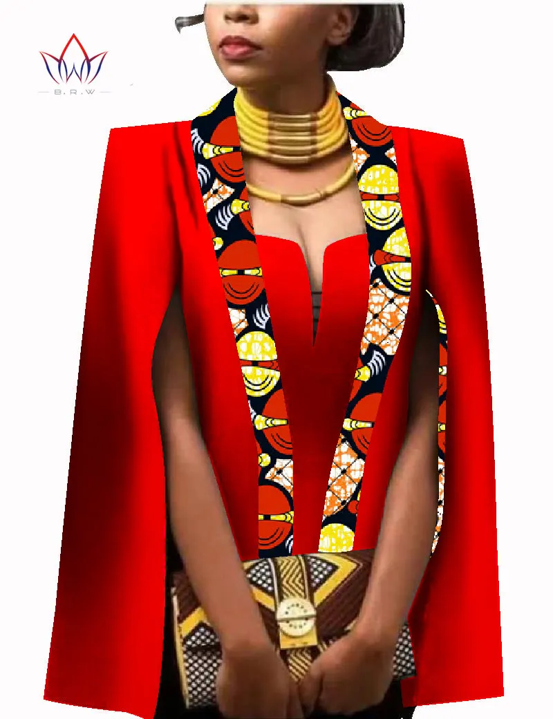 Cape Coat Dress Suit African Tops 