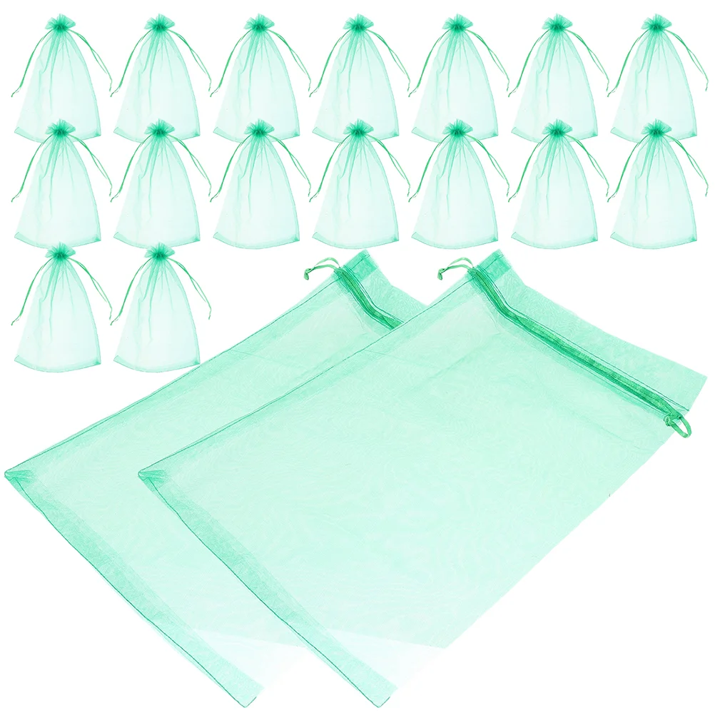 

50 Pcs Fruit Protection Bags for Trees Drawstring Netting Mesh Covers Garden Gardening Tool Raisins Breathable