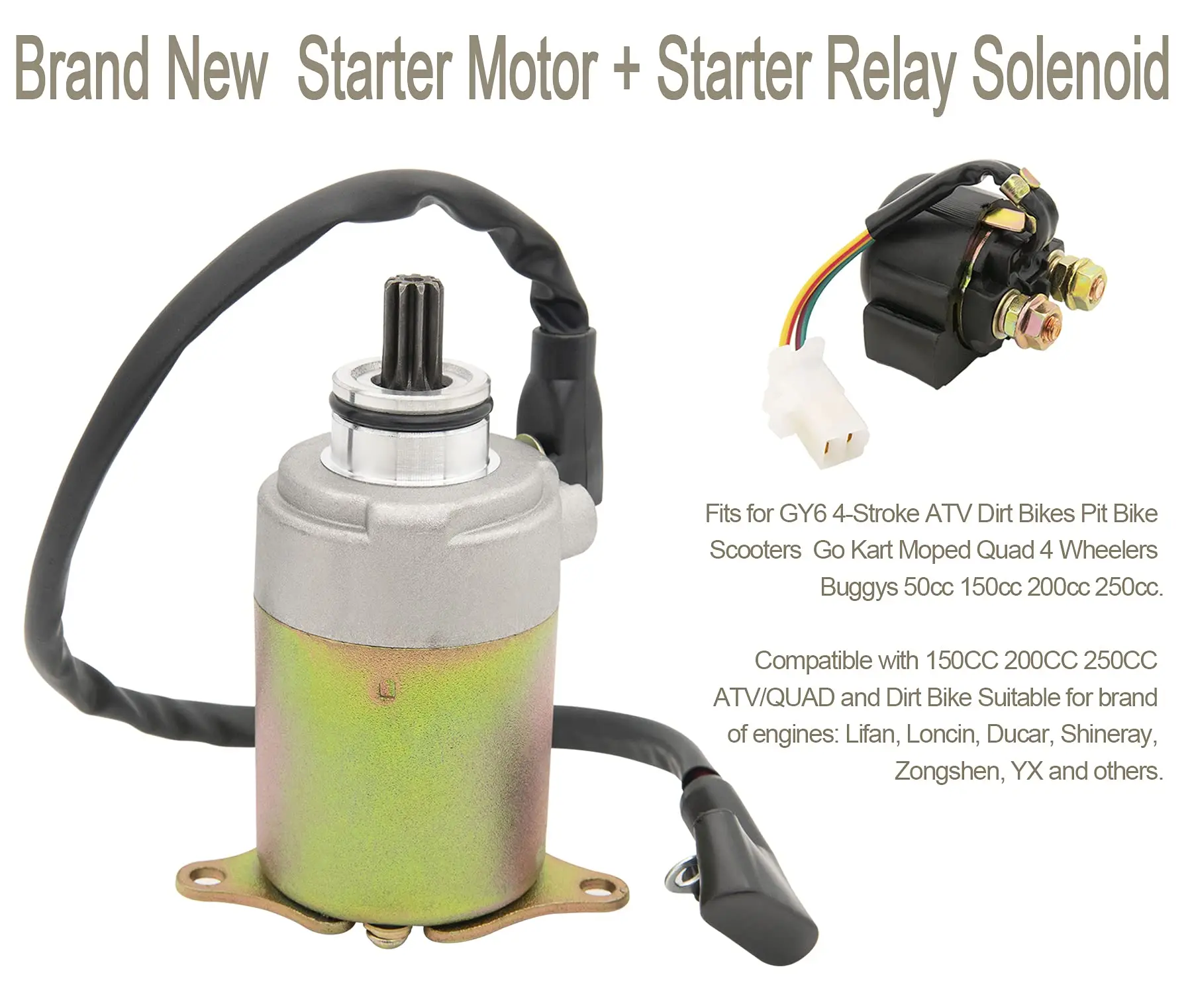 Engine pull starter starter motor set GY6 starter for 150cc 125cc etc. scooters