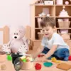 Kids Play Food Set Toy with Pots Pans and Cookware Utensils,Cooking Cutting Learning  Gift for Girls Boys 2