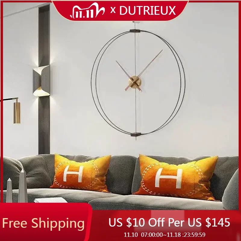 Wall Clock Aesthetic Design Wall Clocks Vintage Korean Simple Restaurant Nordic Clock Wall Round Korean Vintage Reloj De Pared Home Decor