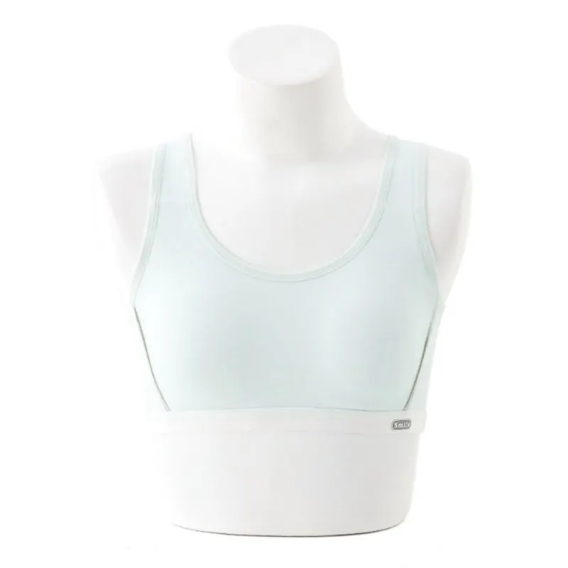 Girls' Sports Vest Comfortable Stretch Growth Period Lined With Silk Underwear Bra Comfortable Breathable Top For Girls