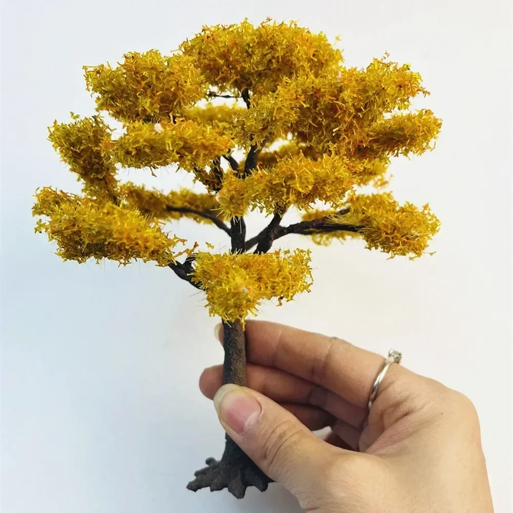 sand table microlandscape model simulation golden ginkgo leaf scene setting props decoration miniatures diy miniature house 3