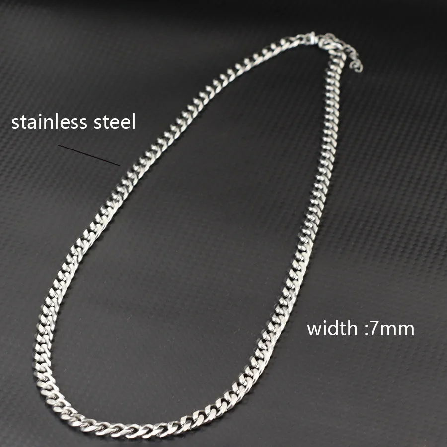 Stainless Steel Cuban Chain Necklace for Men