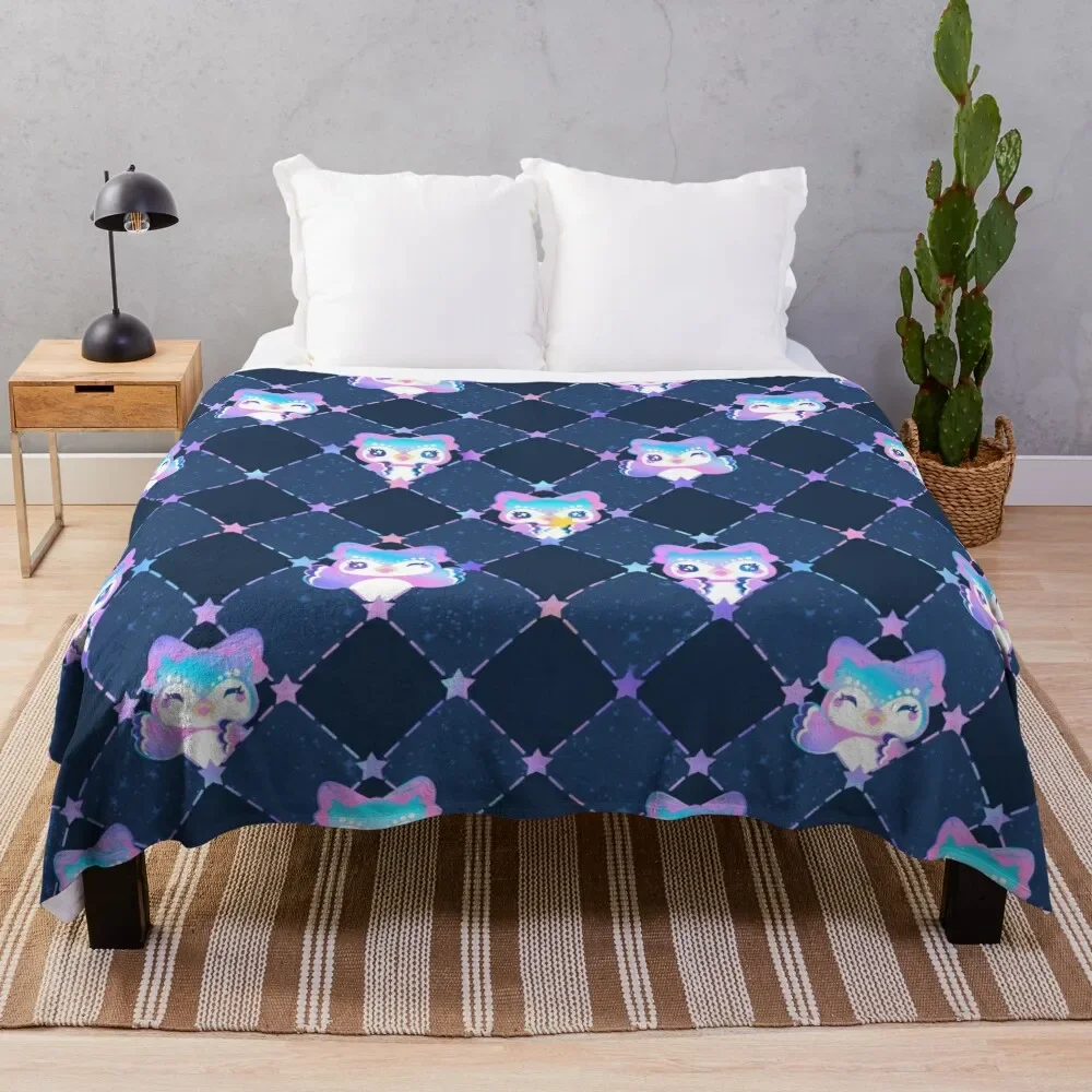 

Celestial Moon Owl Throw Blanket Kid'S Heavy Fluffy Shaggy bed plaid Blankets