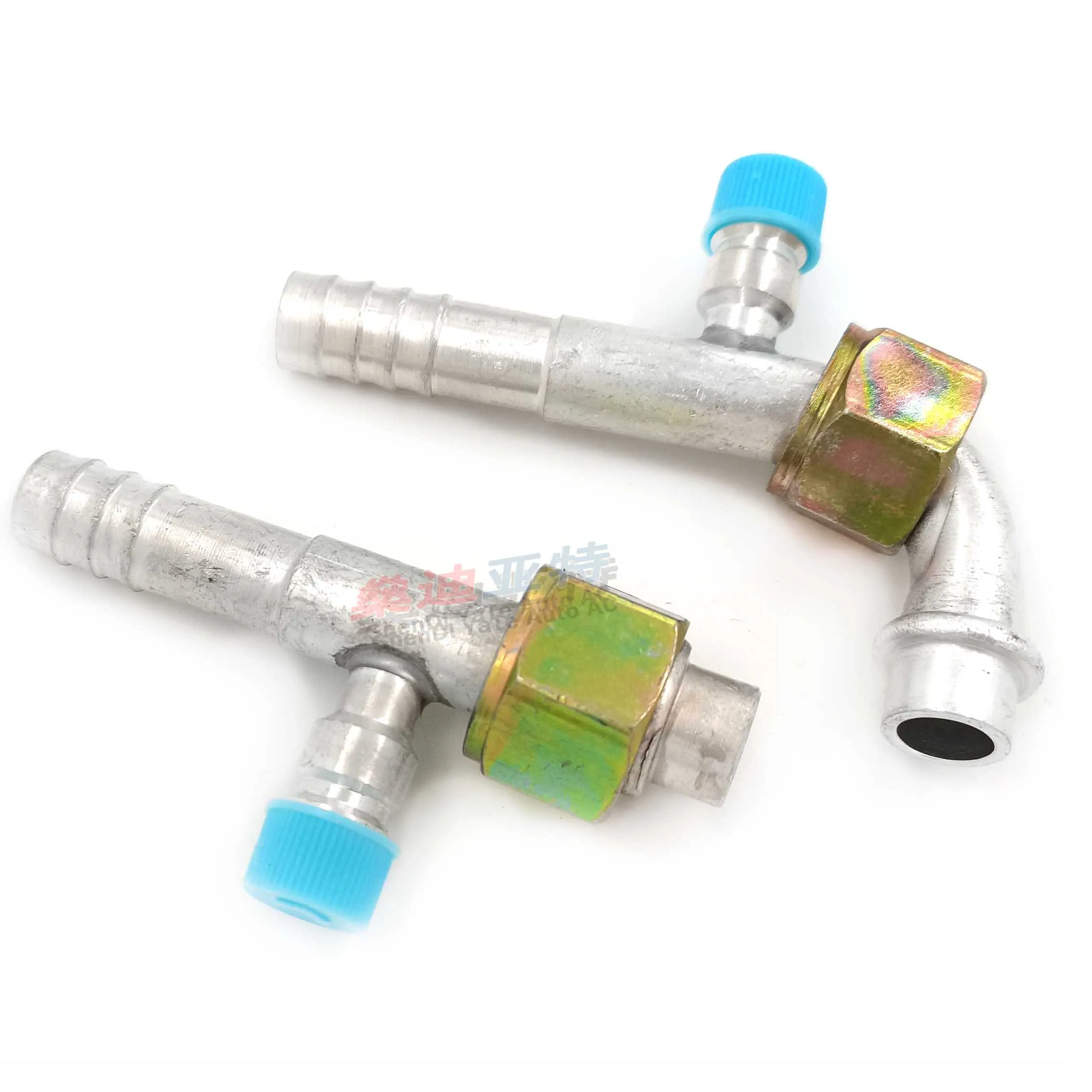 Auto Air Conditioning Hose Clamp For R12 Interface with R134a Refrigerant Valve AC Pipe Aluminum Connector Fitting