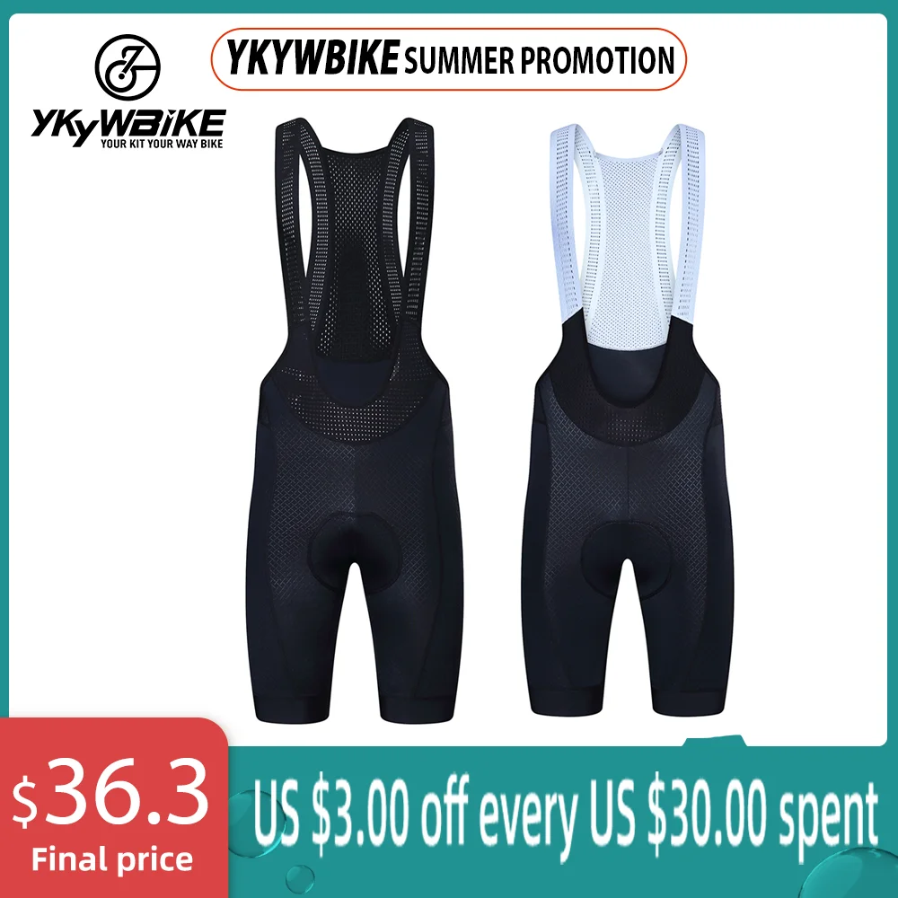 YKYWBIKE Men Cycling Bib Shorts With UPF 50+ Latest Generation Quick