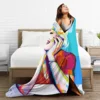 M-Madonnas Blanket Pop Art Singer Camping Flannel Throw Blanket Warm Soft Couch Chair Custom Bedspread Gift Idea 3