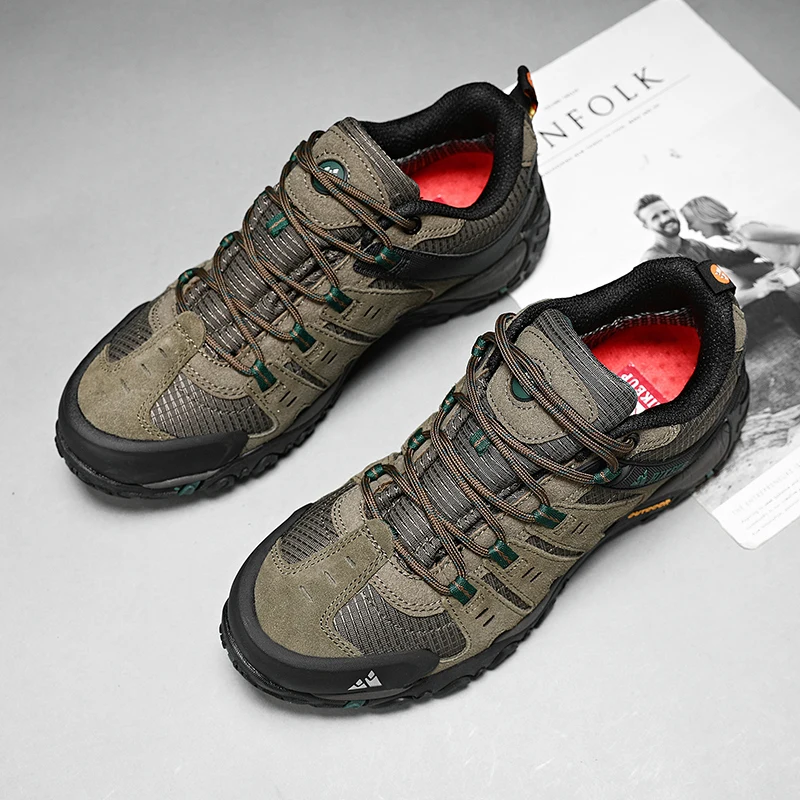 Hikeup herren wanderschuhe wildleder outdoor schuhe verschleiß feste männer trekking wander jagd taktische turnschuhe – Detail 21