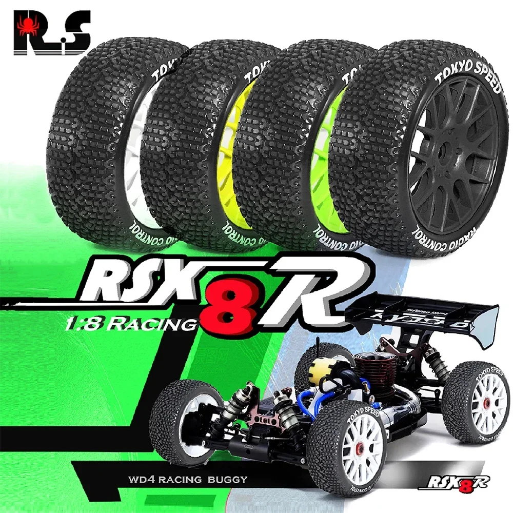 RS 1.9In Off-road Tires Wheels 110x45mm Adapter 17mm for 1/8
