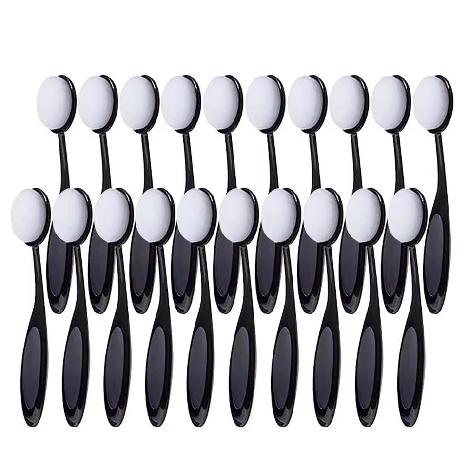 10/20/50 pezzi di pennelli per fondotinta di grandi dimensioni a forma di spazzolino da denti, strumento per il trucco, per un'applicazione rapida e uniforme di creme e polveri cosmetiche