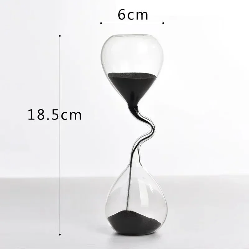 3D Creative Irregular Hourglass Timer Home Decoration Glass Sand Time Hourglass Ornaments Household Items Yellow Sand Timer