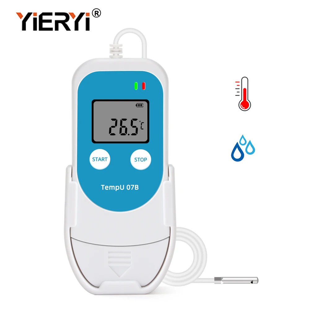 

USB-Регистратор температуры Yieryi U07B, устройство для охлаждения лекарств, запись в 34560 точек, многоразовое устройство записи относительной влажности и температуры