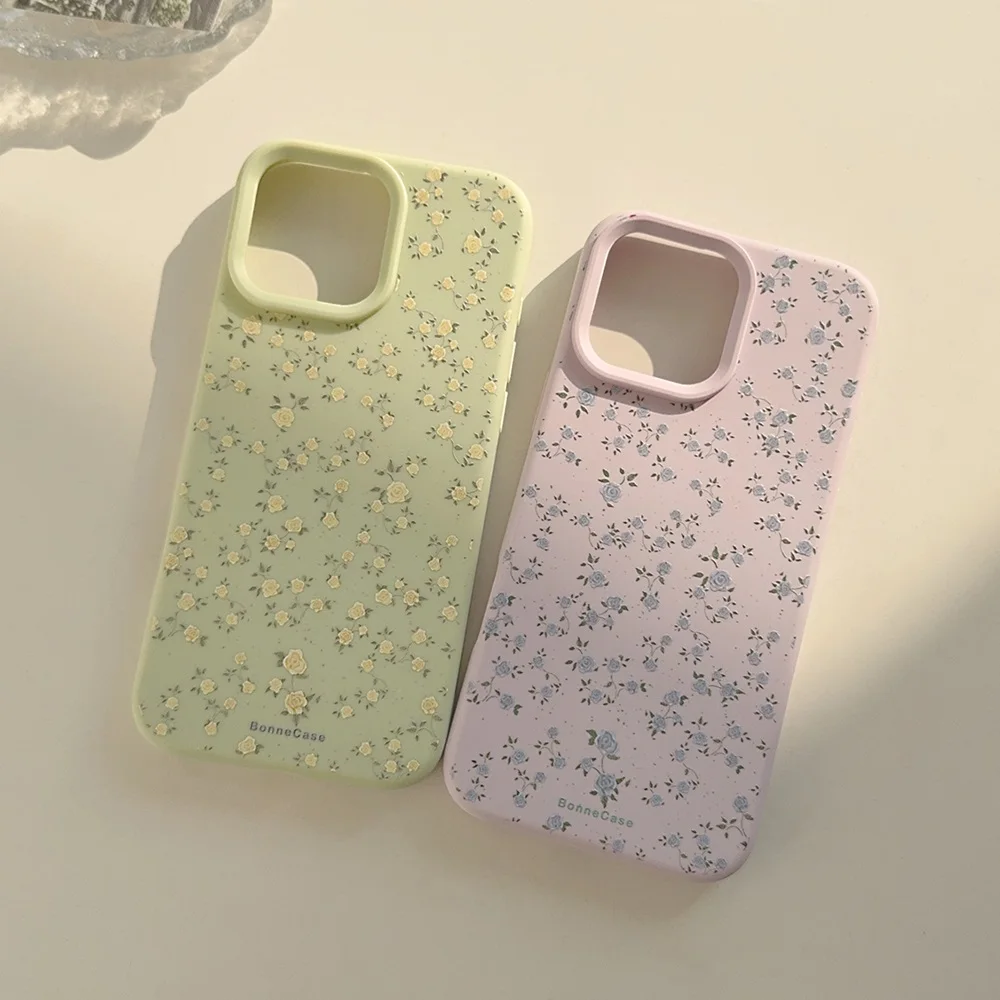 Elegant Floral Silicone Shockproof Phone Case - Soft Protective Bumper Back Cover