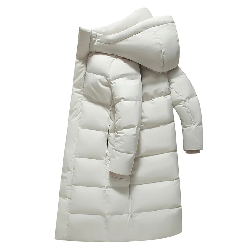 

High-grade Couple’s Down Jacket, 90% White Duck Down Filling, Mid-length Windproof and Waterproof, Warm Winter Coat