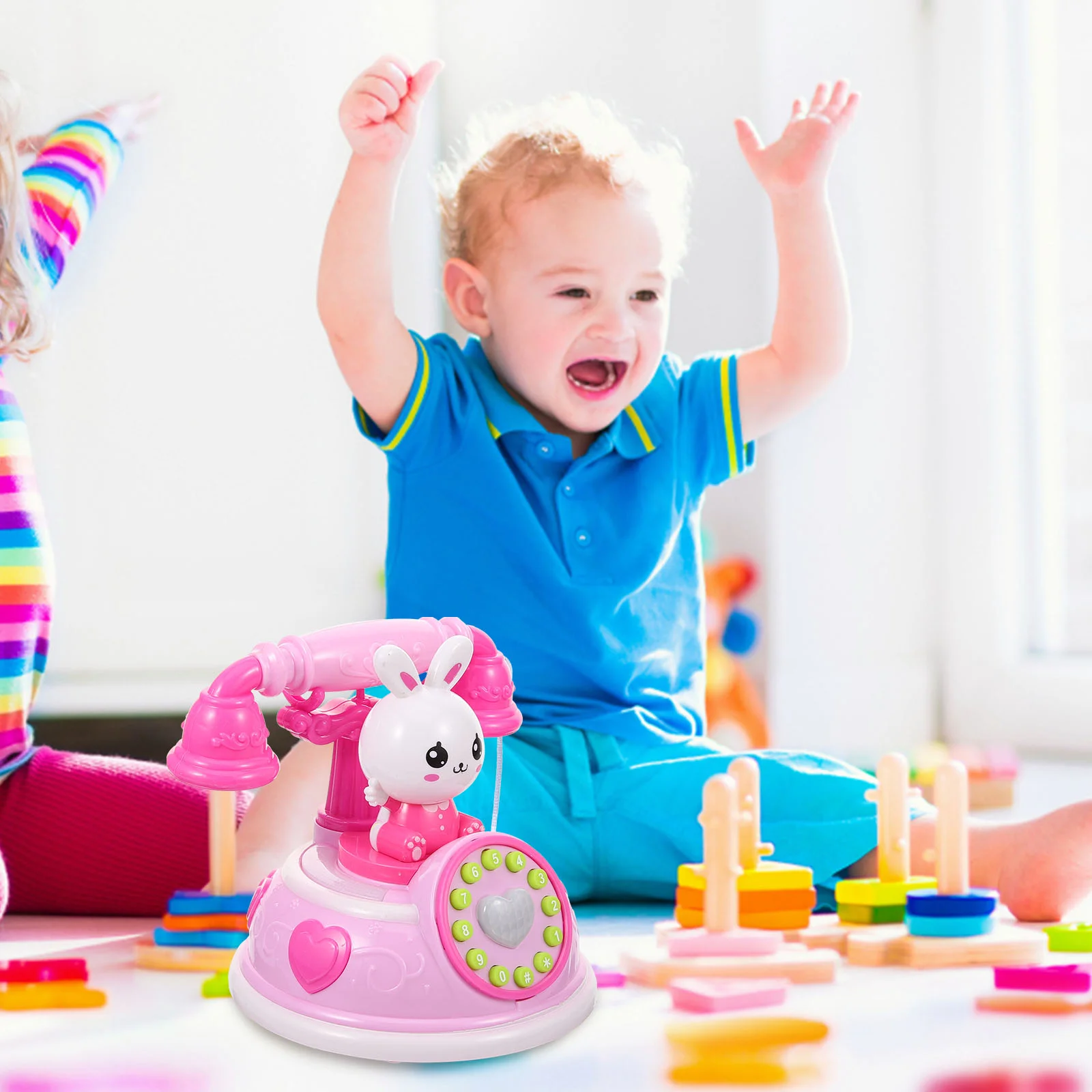 Simulated Telephone Simulation Toy Kids Plaything Cartoon Intelligence Child Playhouse 4