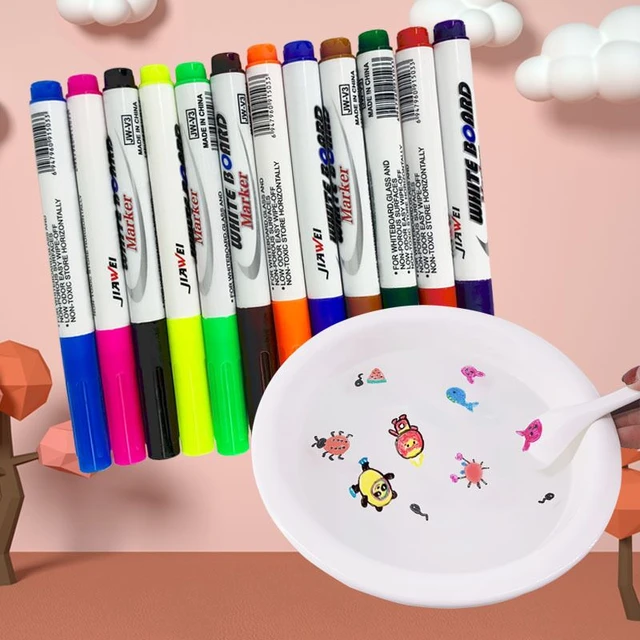 8/12 Colors Magical Water Painting Pen Set Water Floating Doodle Kids  Drawing Early Art Education Pens Magic Whiteboard Markers