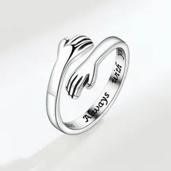 Timeless Love Heart Hug Adjustable Couple Ring - Romantic Jewelry Gift - Resizable (RI22Y0266 - 2)
