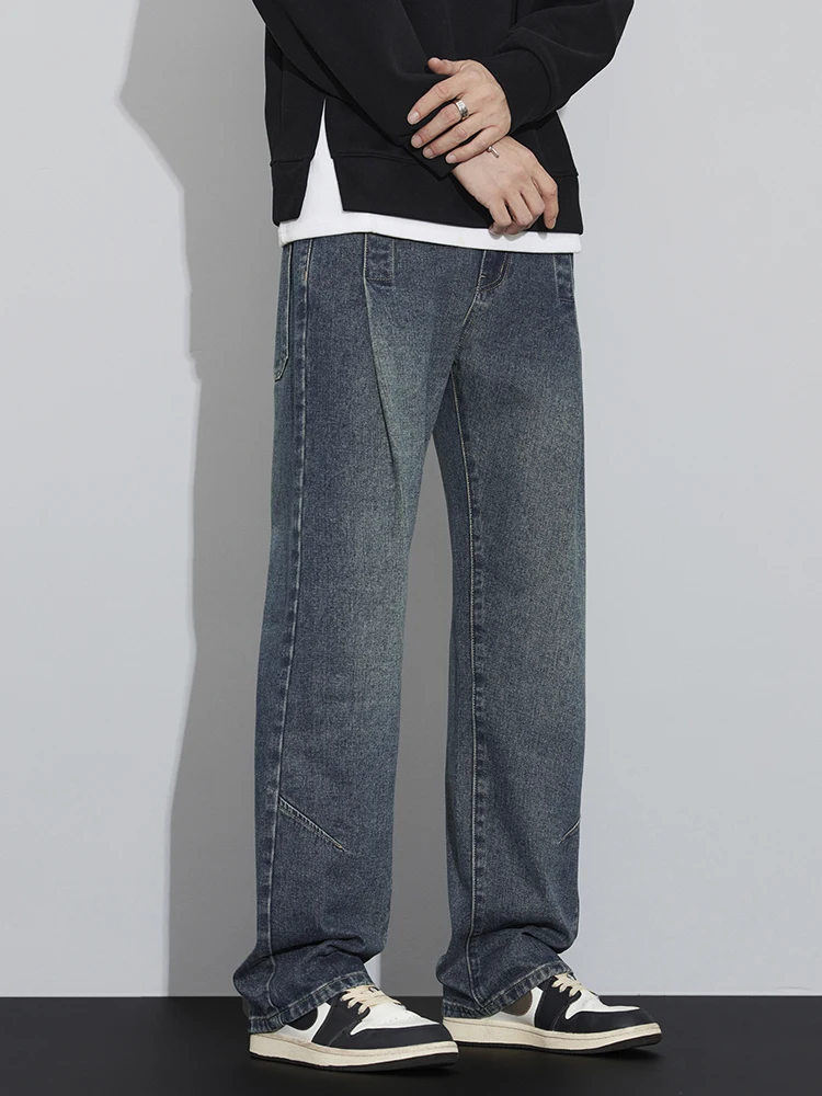 جينز كوري عتيق للرجال لخريف جديد ملابس خروج شخصية...