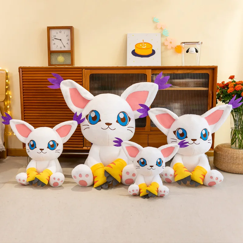 

40-65cm Anime Gatomon Digital Monster Tailmon Peluche Gentle Monster Digimon Plush Dolls Soft Stuffed Kawaii Room Decor Gift