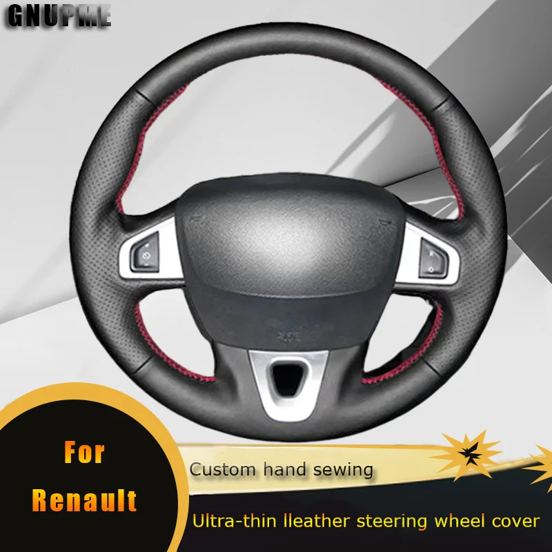 DIY Auto-Lenkradbezug aus Leder für Renault Megane 3 2008–2016, Scenic 3 Kangoo 2 Fluence (ZE) Samsung SM3 Nissan NV250