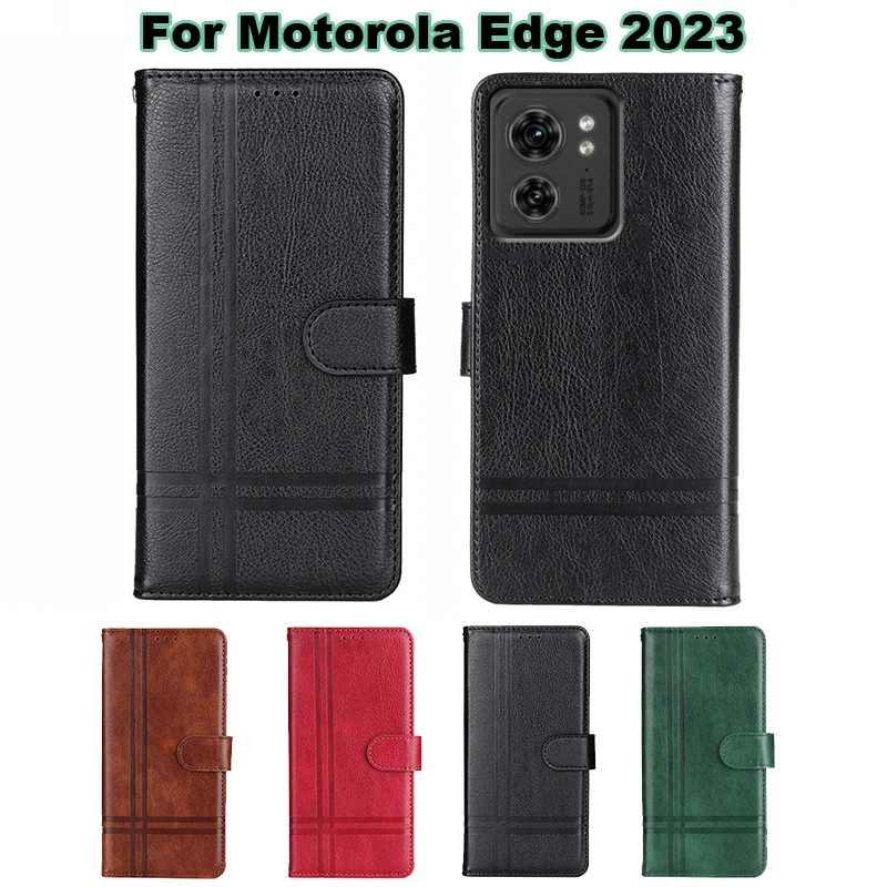 

For чехол на Motorola Edge 2023 Case Wallet Cover Leather Phone Capa For Capinha De Celular Motorola Edge Gen 4 (2023) Etui