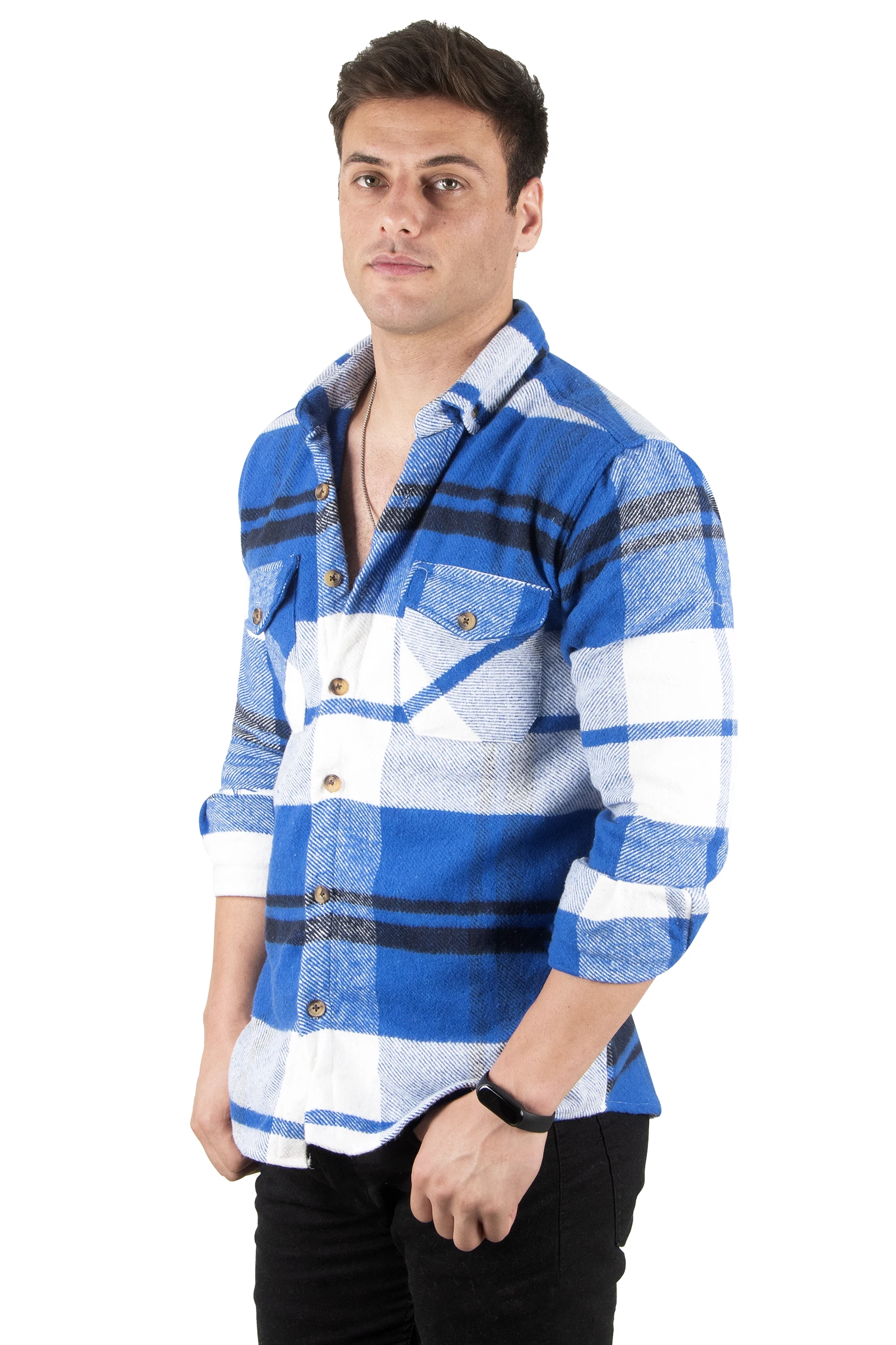 

DeepSEA Patterned Button Double Pockets Lumberjack Shirt 2302313