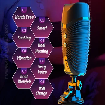 Automatic Sucking Male Masturbator Cup Heating Real Vagina Blowjob Electric Vibrator Pocket Pussy Adult Goods Sex Toys for Men 2