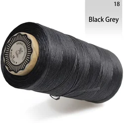 Premium Waxed Polyester Thread for Leather Crafting and DIY Projects (Black Grey)