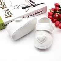 Infant Baby Girls Flats Letter Printing Love Pattern Soft Sole Non-slip Flower Princess Wedding Dress Walking Shoes for Newborn 4