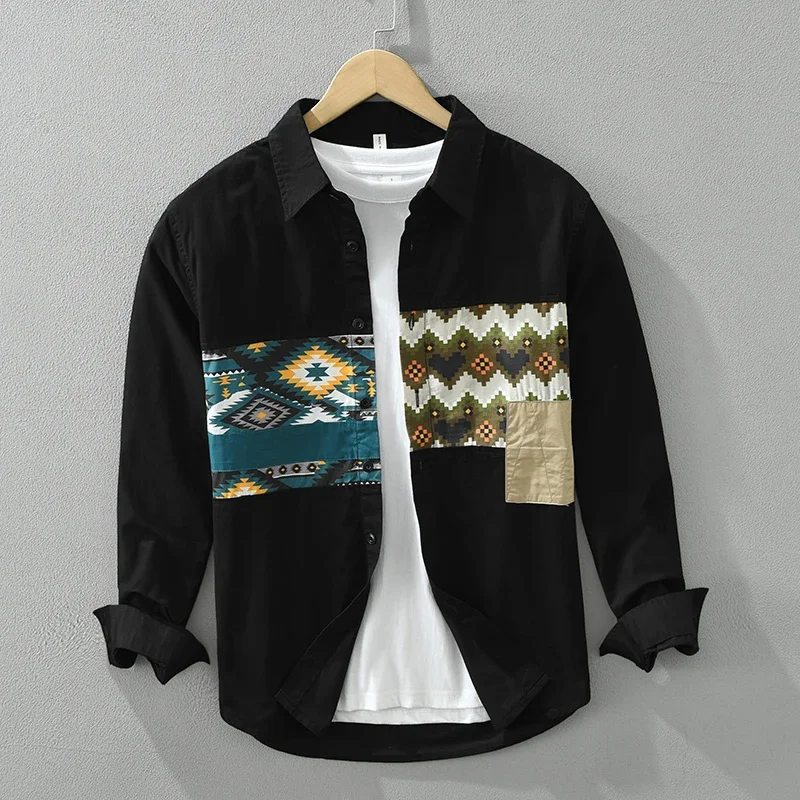 Men's Oversized Long Sleeve Shirt - White