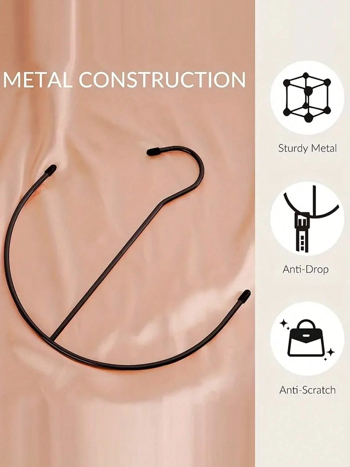 U Shaped Belt Hanger Anti-drop Heavy Duty Iron Multifunctional Space Saving Tie Scarf Camisole Hat Bag Hook Home Supplies 1/5pcs clothes hanger storage hanger hook storage hanger tie hanger
