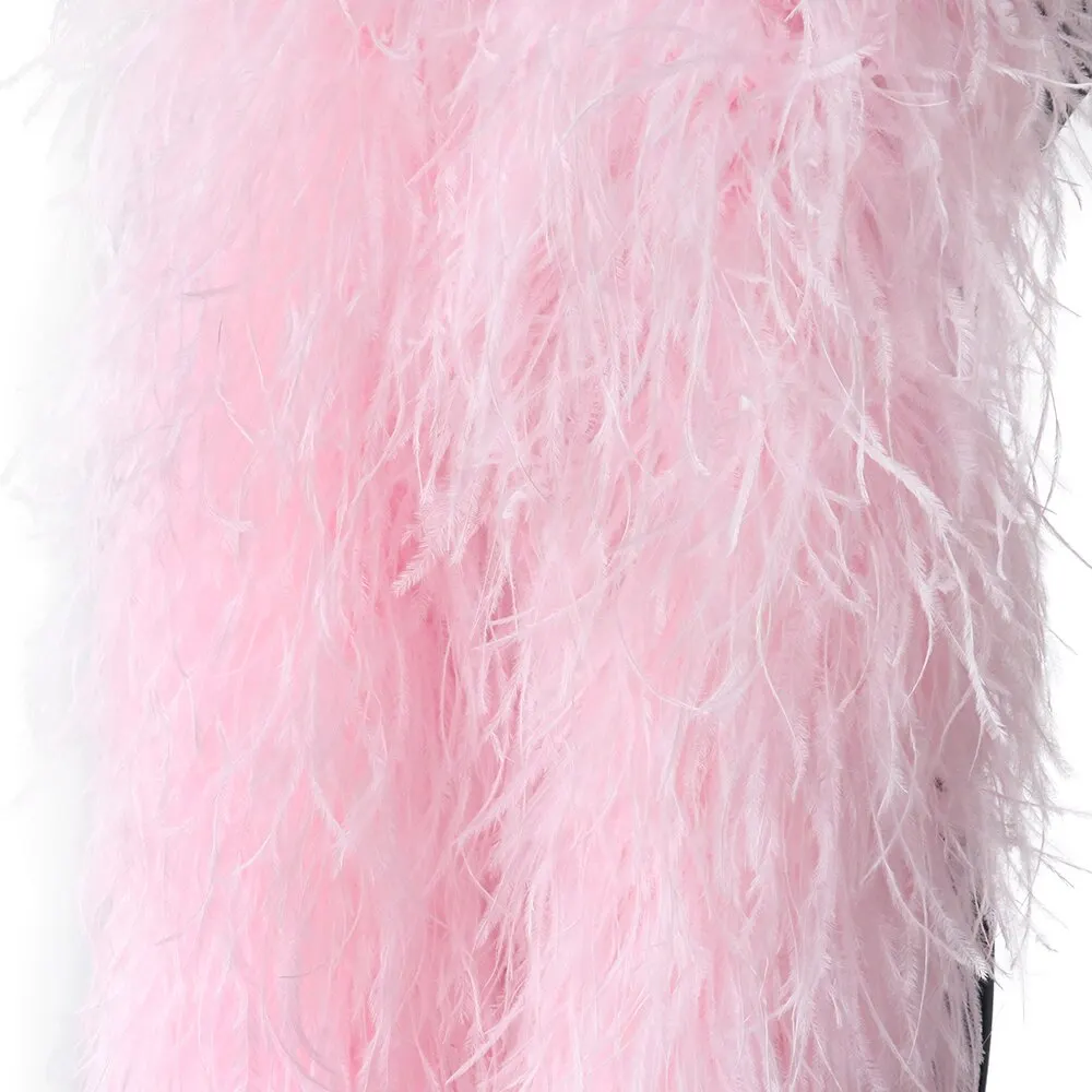 Boa Ostrich Feather Dress Feather Boa Party Shawl Ostrich Boa