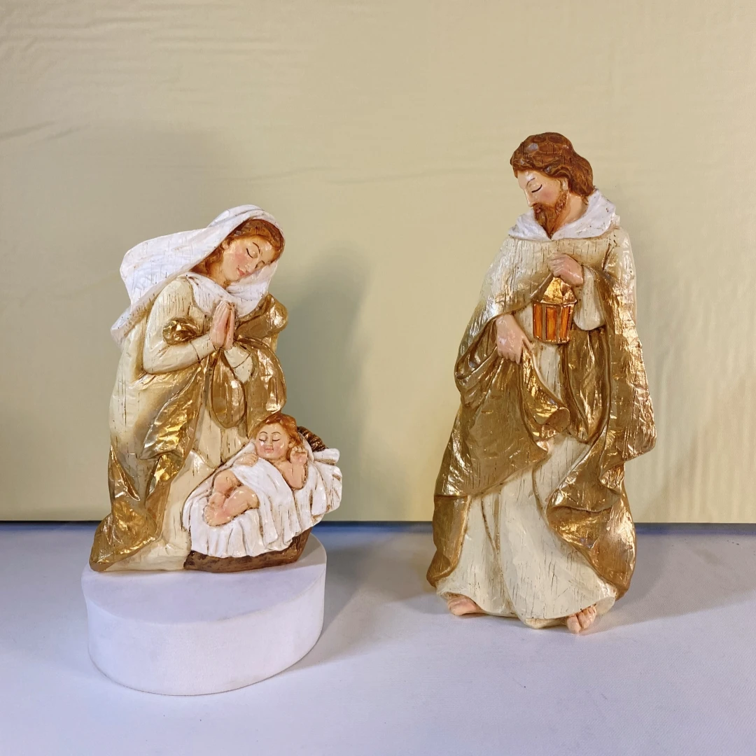 Holy Manger Nativity Figurines Scene Set 3