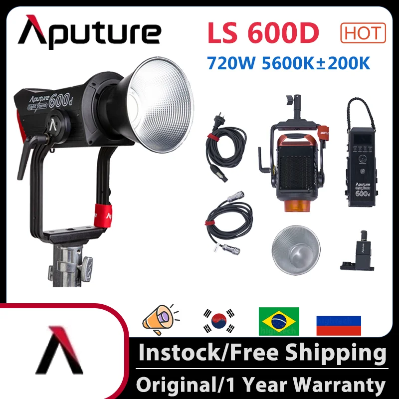 Aputure 영화 촬영용 COB LED 스튜디오 비디오 램프, 라이트 스톰 600W, 5600K 일광 V 마운트, CRI96 + TLCI96 +, LS 600d Pro