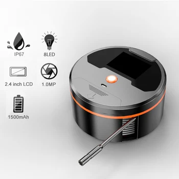 Portable Stwoable Endoscope Camera 4.3 inch HD Inspection Borescope Camera with 8 LED IP67 Waterproof Drain Camera For Sewer Car 1