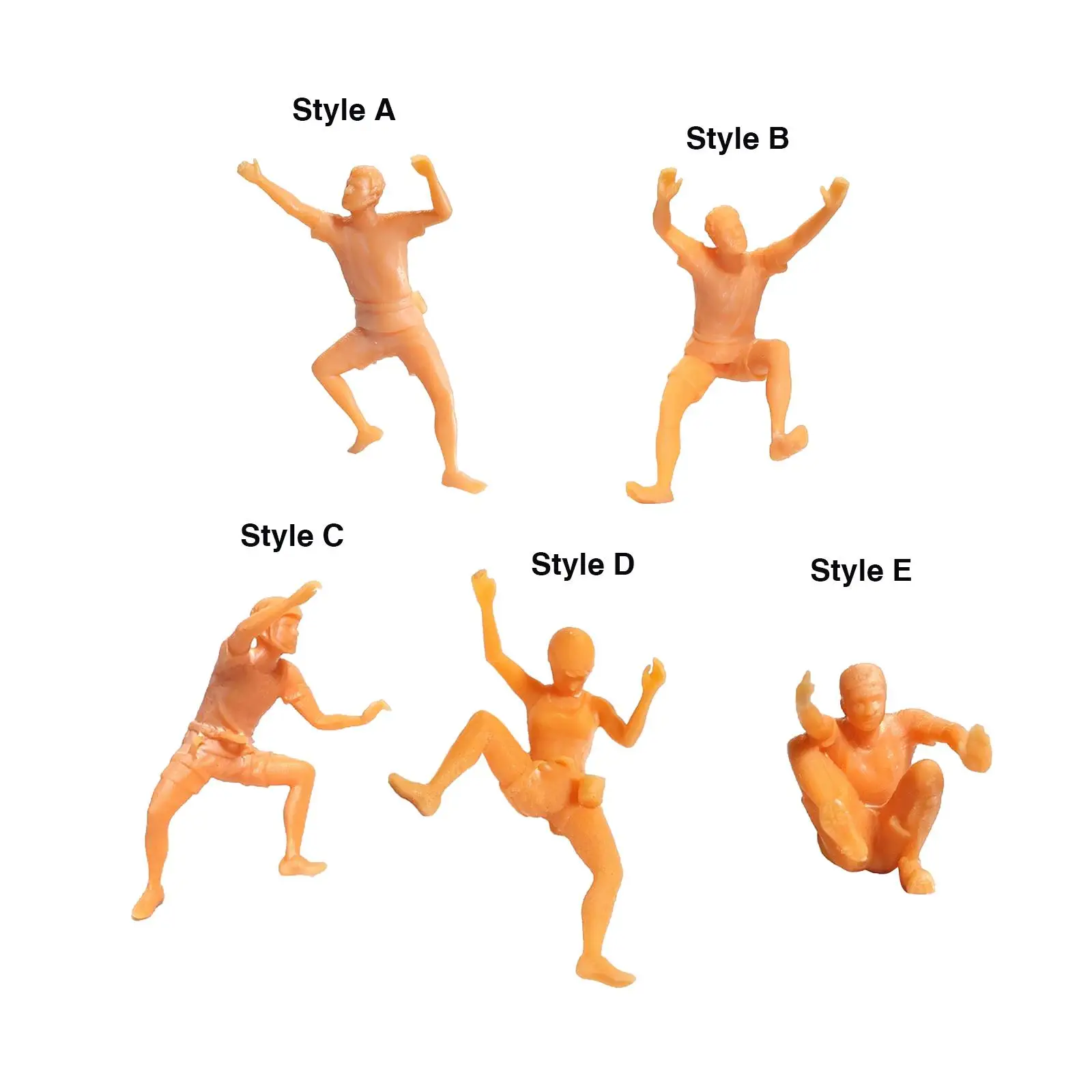 1/64 Rock Climbing Figures Desktop Ornament Collections Fairy Garden Diorama Scenery Train Railway Model Figurines Ornaments 2