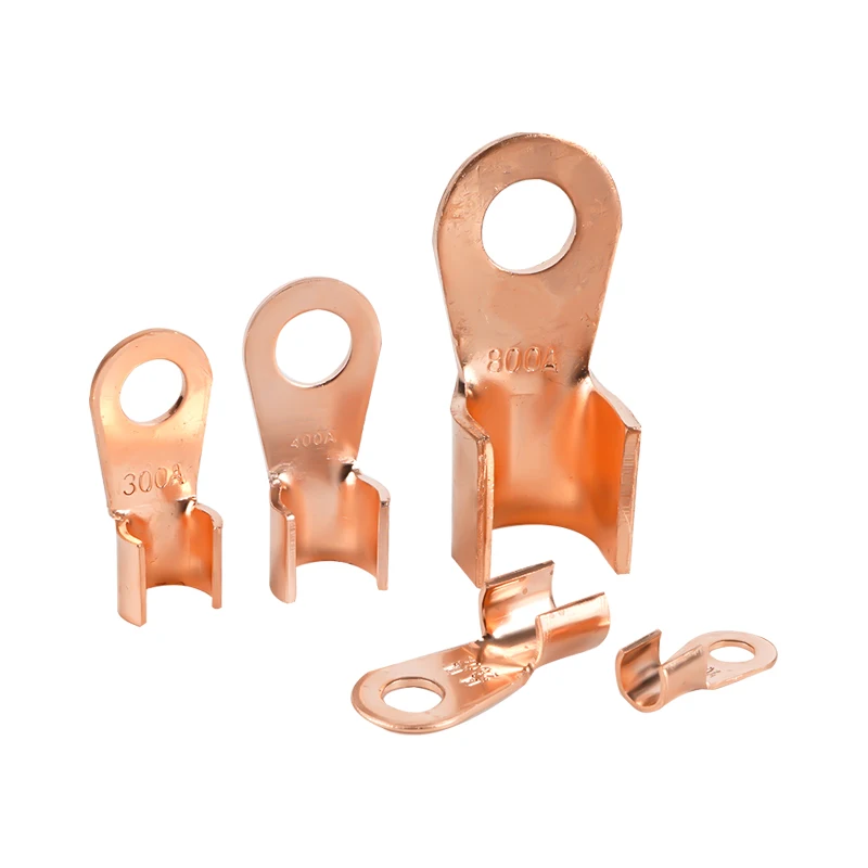 Copper OT Terminal 10/50PCS Non-Insulated Wire Connector Bare Electrical Cable Terminals Lug Battery Ring Crimp Terminal 10-100A