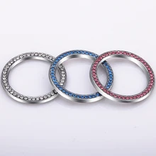 Auto Car SUV Decorative Button Start Switch Diamond Ring Accessories