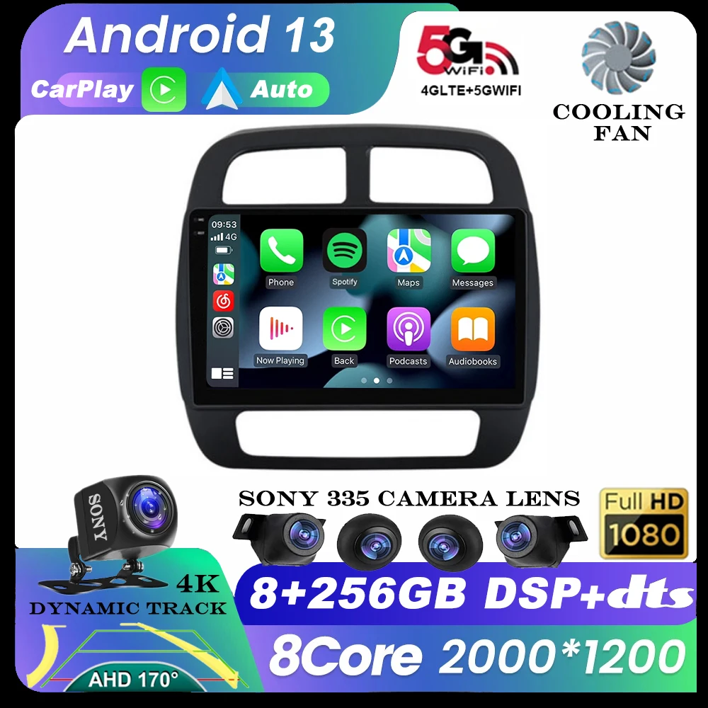 Android 13 For Renault KWID K ZE 2018 2019 Car Player Navigation GPS