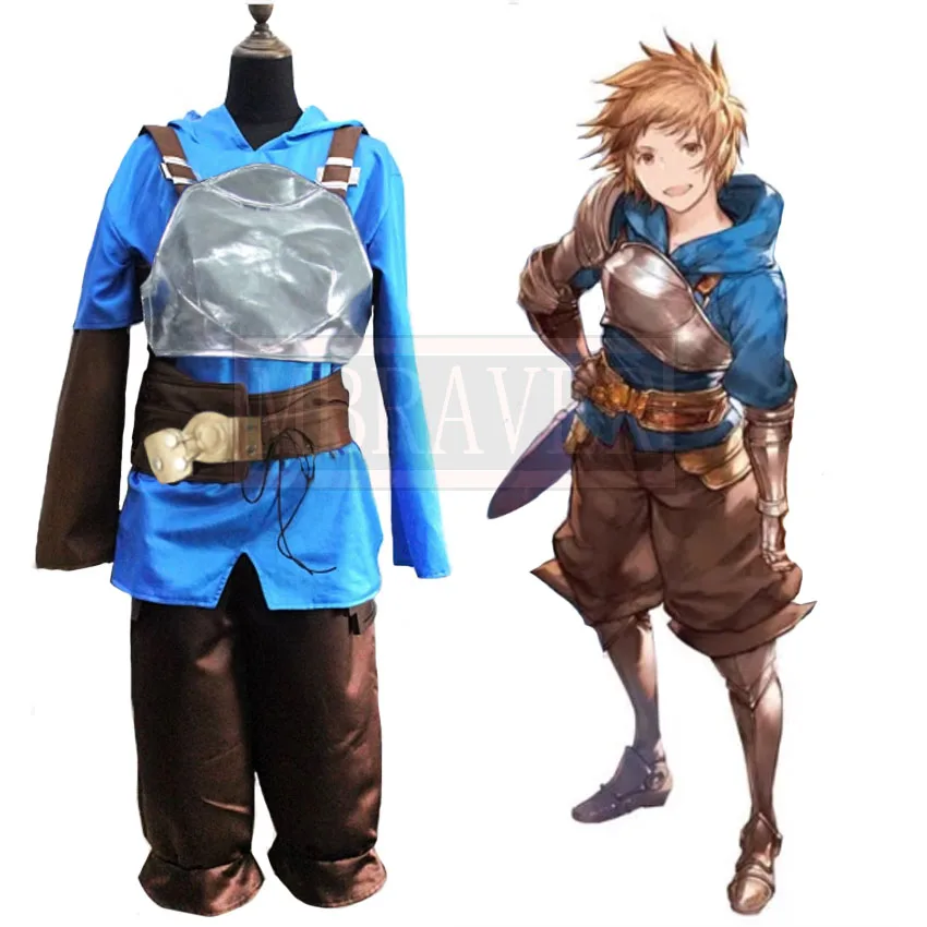 Granblue Fantasy Gran Cosplay Costume Party Natale Halloween Custom Made Qualsiasi Dimensione