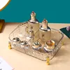 Plastic Transparent Makeup Storage Box Dormitory Finishing Shelf Cosmetics Skin Care Dressing Table Desktop Stationery Box 3