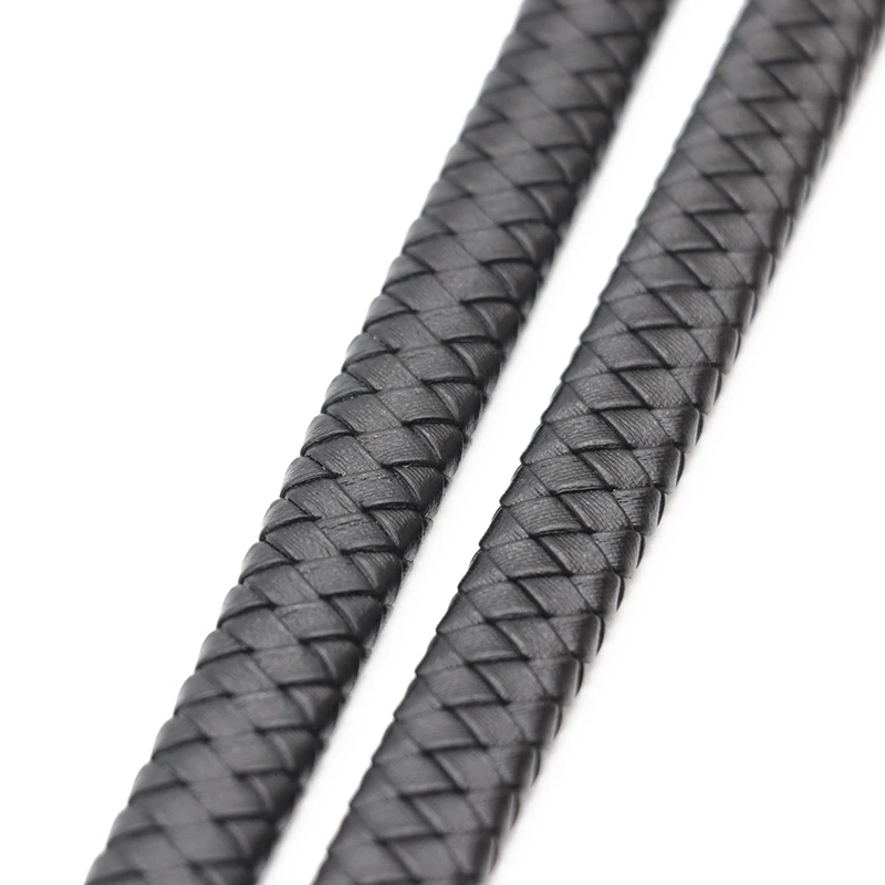 Vintage Black and Brown Genuine Braided Leather Cords