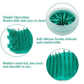 Soft Silicone Material Pet Foot Wash Cup, Cat and Dog Foot Cleaner, Portable Massage, Bath Cleaning Supplies Dog shampoo brush 2