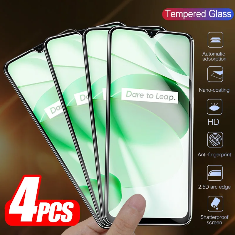 

Защитное закаленное стекло для Oppo Realme C35, 4 шт., защитная пленка для экрана с 35 35C RealmeC35 HD 9H, Защитная пленка для телефона