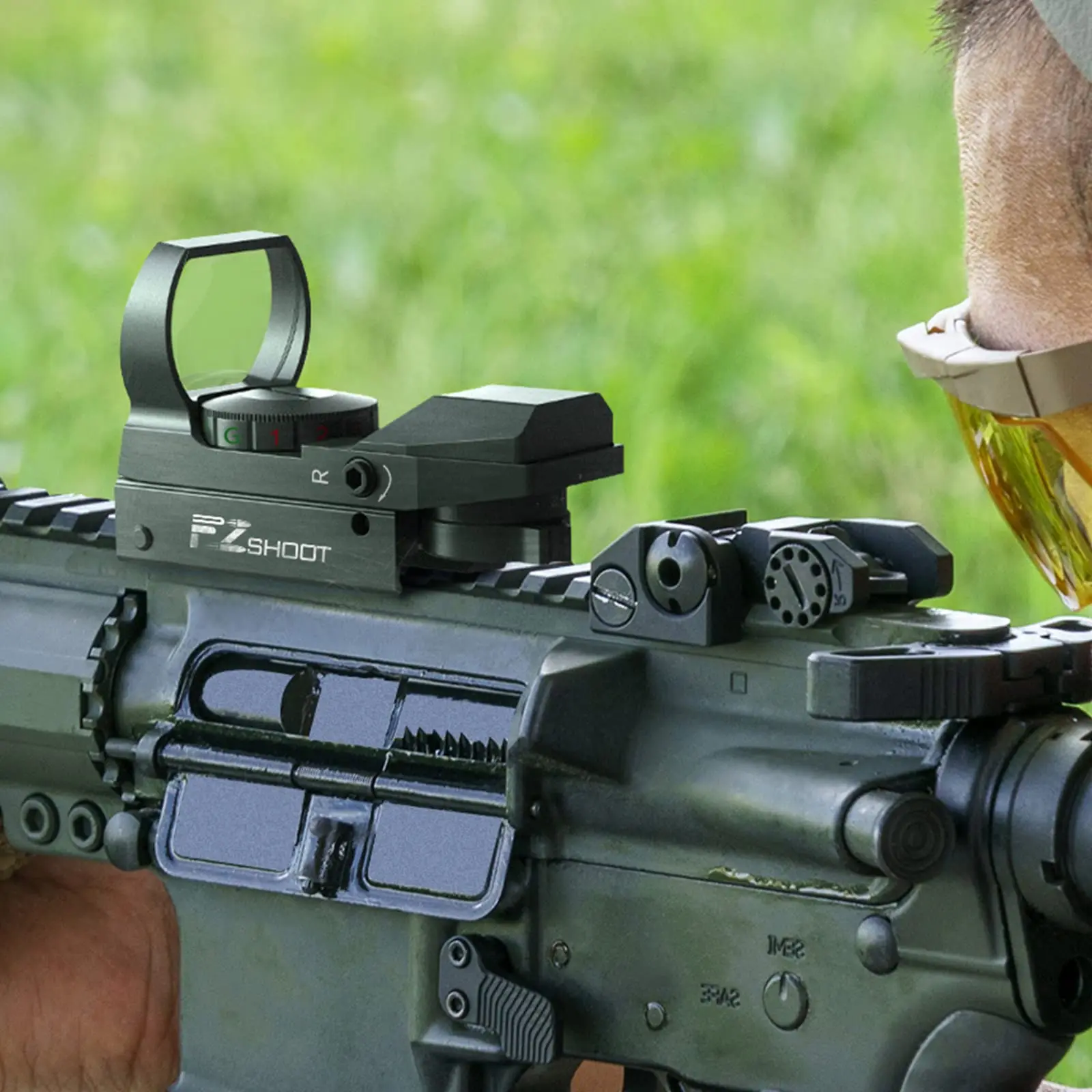 EZshoot Red Gun Scope Reflex Sight Fit with Shotgun Handgun Rifle 4 Adjustable Reticles Holographic Optic 20mm Rail Mount Huntin