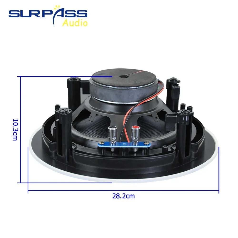 Bluetooth Frameless Active Coaxial Ceiling Speaker 8 Inch 8Ohm ABS Decorative Materials Beauty Club Home Background Music System