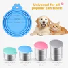 Pet Food Can Lids Foods Canned Scoop Universal Silicone Cap Covers Reusable Cat Wet Food Spoon Most of Standard Foods Cans Tops 2