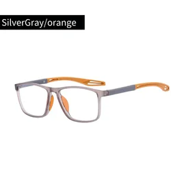 Ultralight Blue Light Blocking High Definition Square Reading Glasses - +100 (Orange)